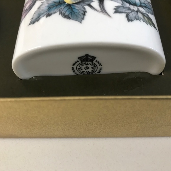 Vintage Royal Worcester Woodland Toothpick Tea bag Coaster Trinket Dish Set NIB - Picture 6 of 7